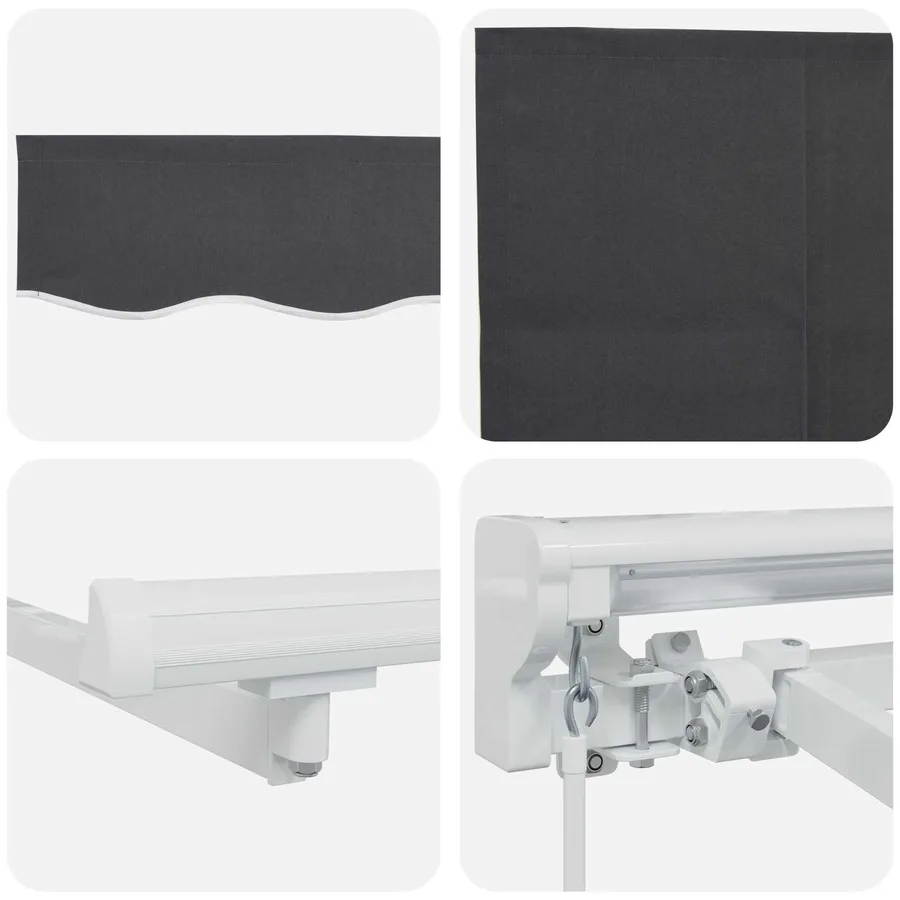 Auvent Rétractable Anthracite 400 x 200 cm - 5