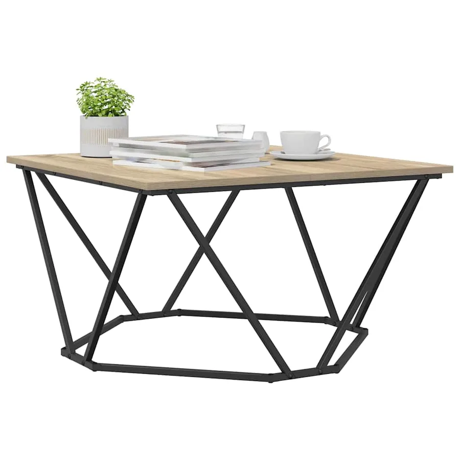 Table basse Chêne Sonoma 80 x 80 x 45 cm - 3