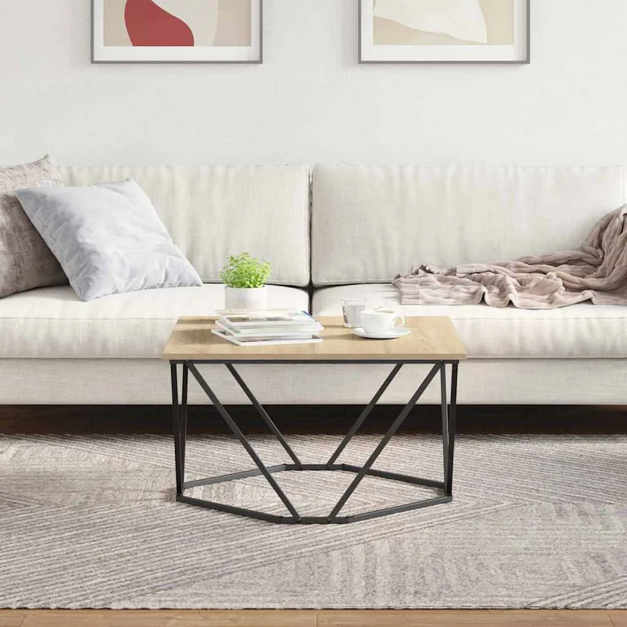 Table basse Chêne Sonoma 80 x 80 x 45 cm - 4