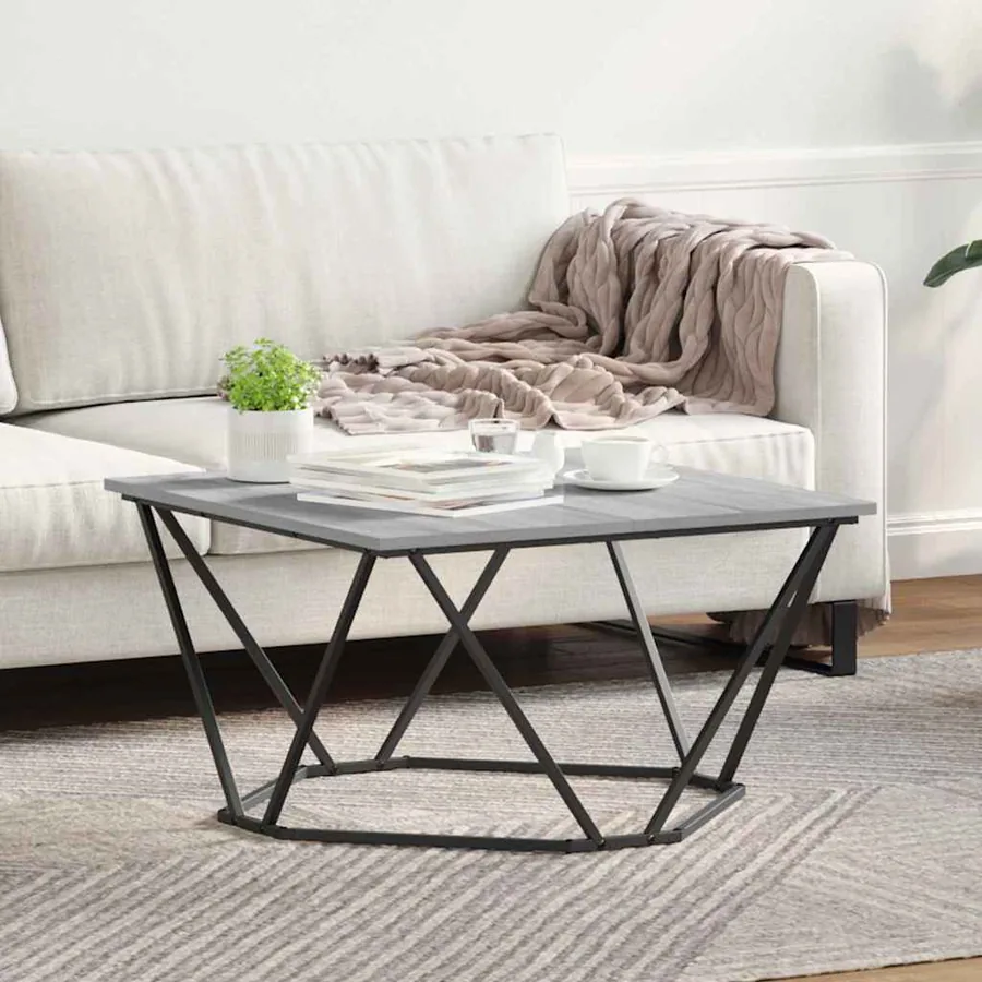 Table basse Gris Sonoma 80 x 80 x 45 cm