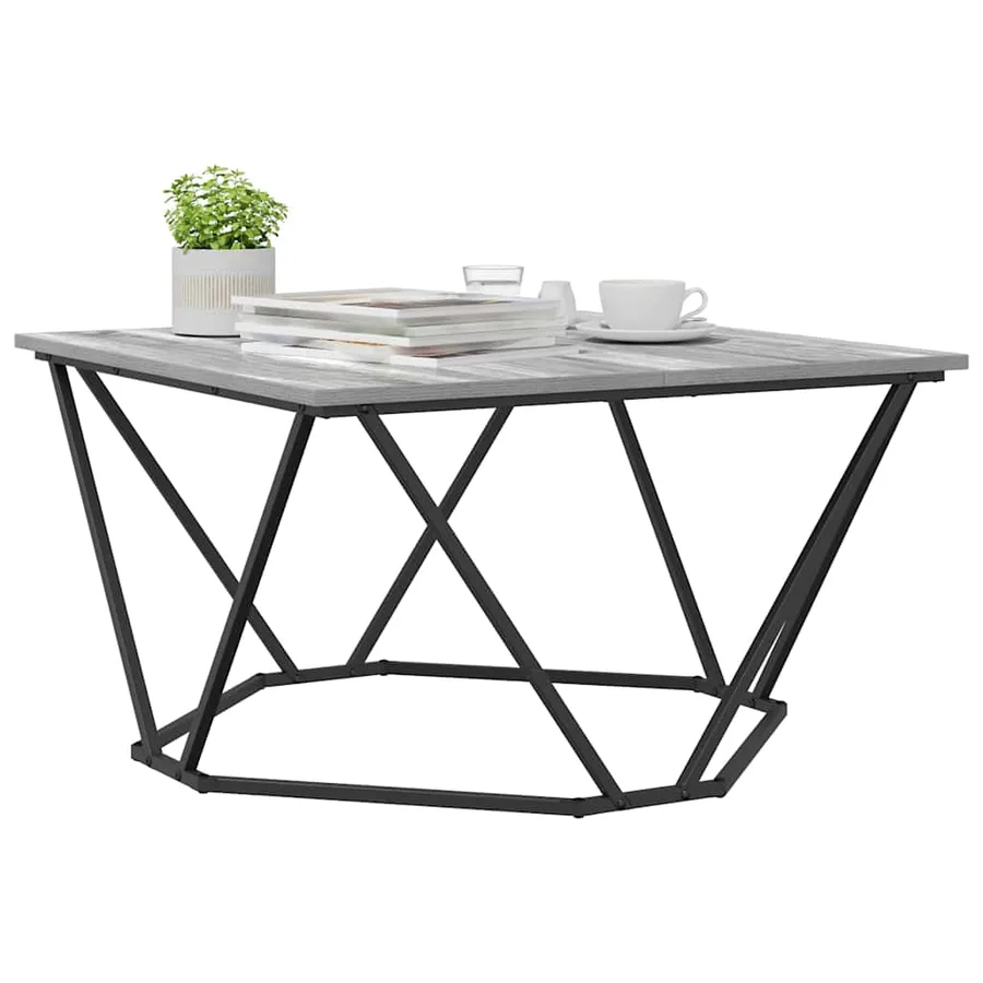 Table basse Gris Sonoma 80 x 80 x 45 cm - 3
