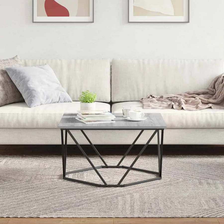 Table basse Gris Sonoma 80 x 80 x 45 cm - 4