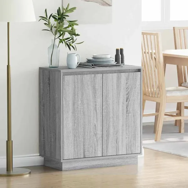 Buffet LED pour Sonoma gris 71 x 34,5 x 75 cm