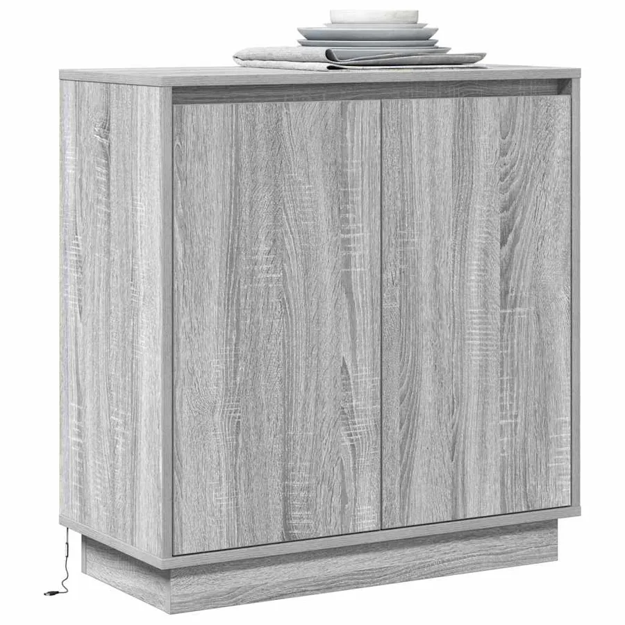 Buffet LED pour Sonoma gris 71 x 34,5 x 75 cm - 3