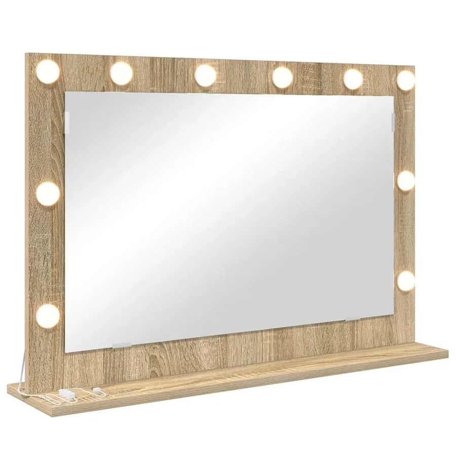 Miroir de vanité Rectangulaire Chêne Sonoma 80 x 55 x 18 cm - 2