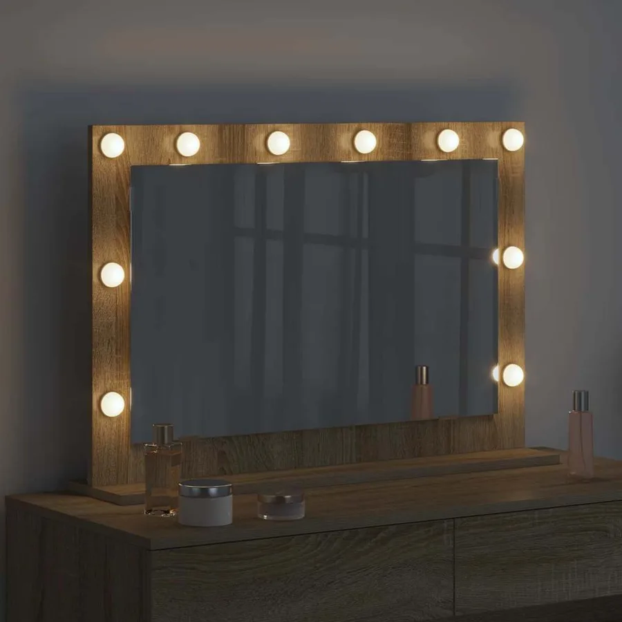 Miroir de vanité Rectangulaire Chêne Sonoma 80 x 55 x 18 cm - 3
