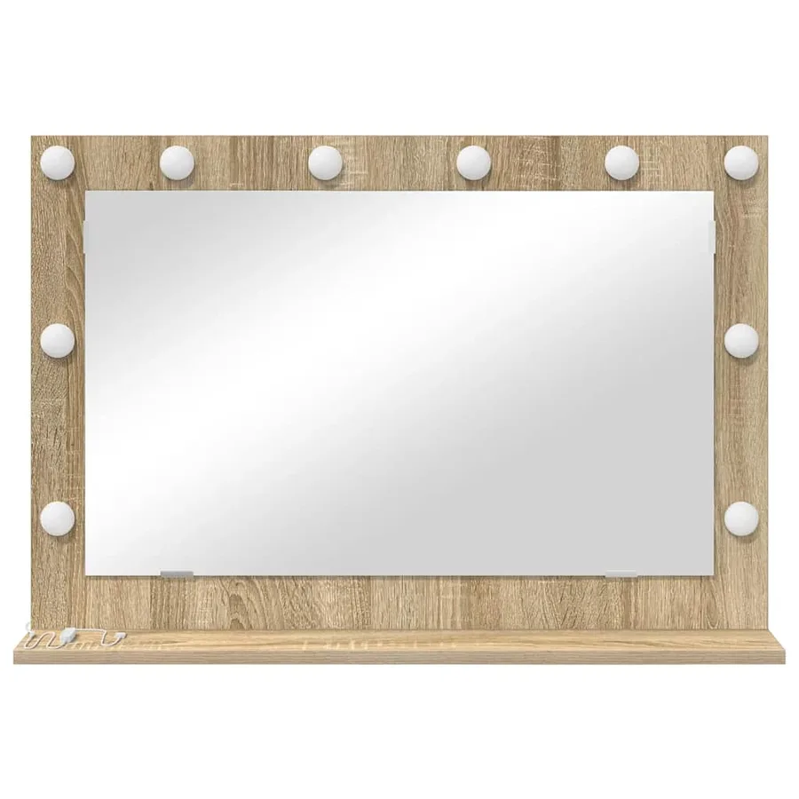 Miroir de vanité Rectangulaire Chêne Sonoma 80 x 55 x 18 cm - 4