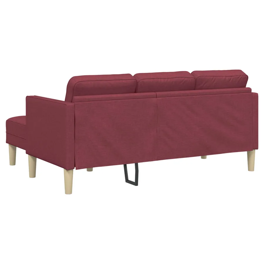 Ensemble de Canapés avec coussin 2 pcs Bordeaux Polyester - 10