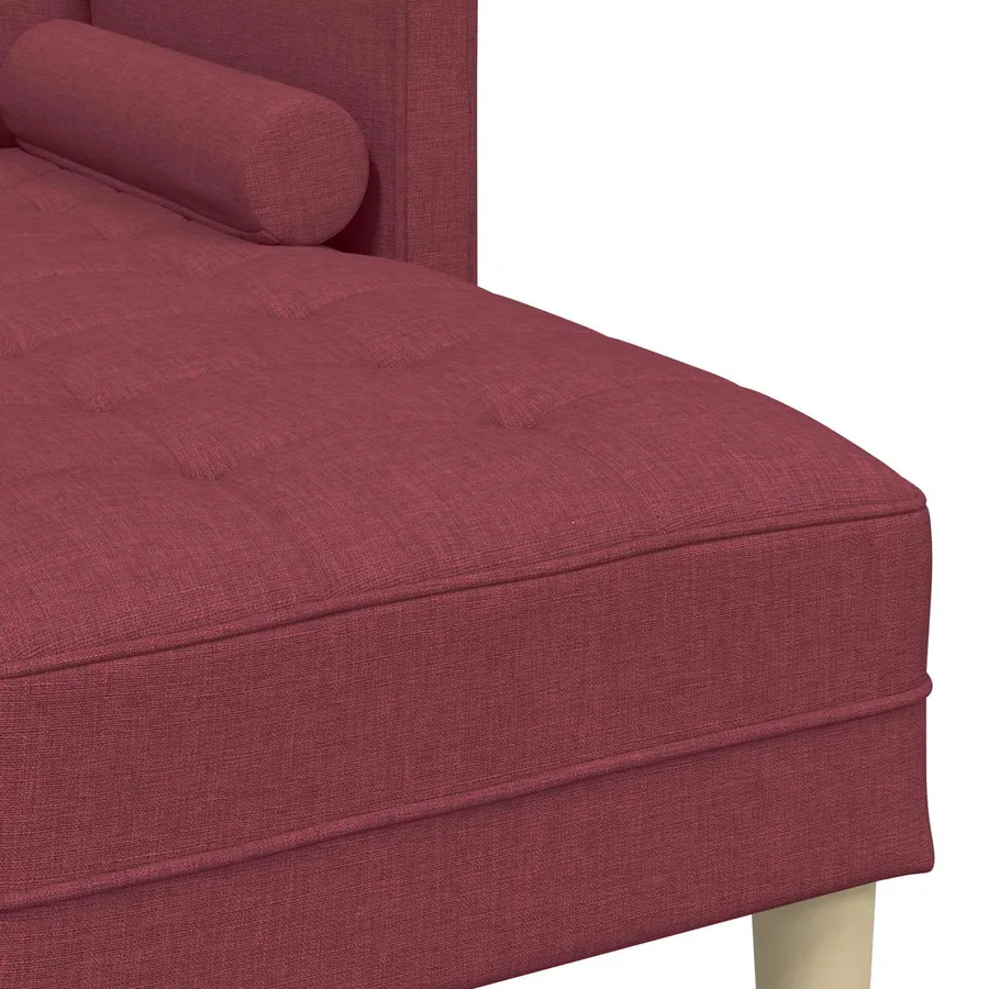Ensemble de Canapés avec coussin 2 pcs Bordeaux Polyester - 12