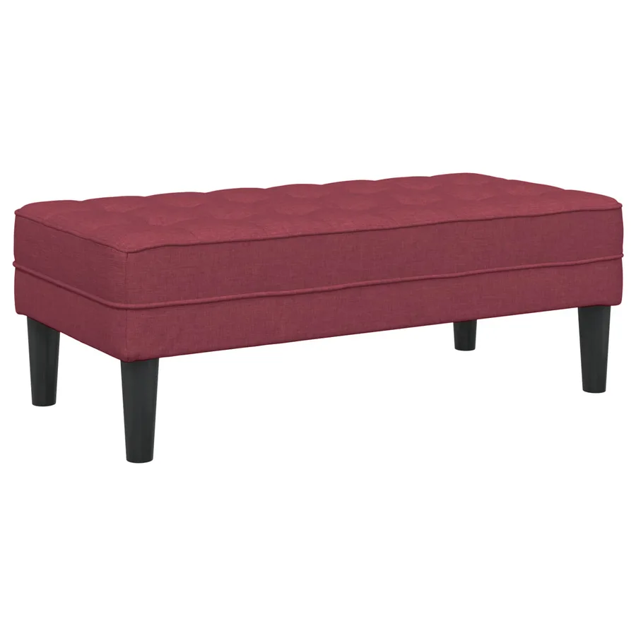 Ensemble de Canapés avec coussin 2 pcs Bordeaux Polyester - 7