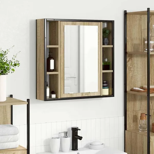 Armoire Miroir Chêne Sonoma 60 x 16 x 60 cm Bois d'ingénierie