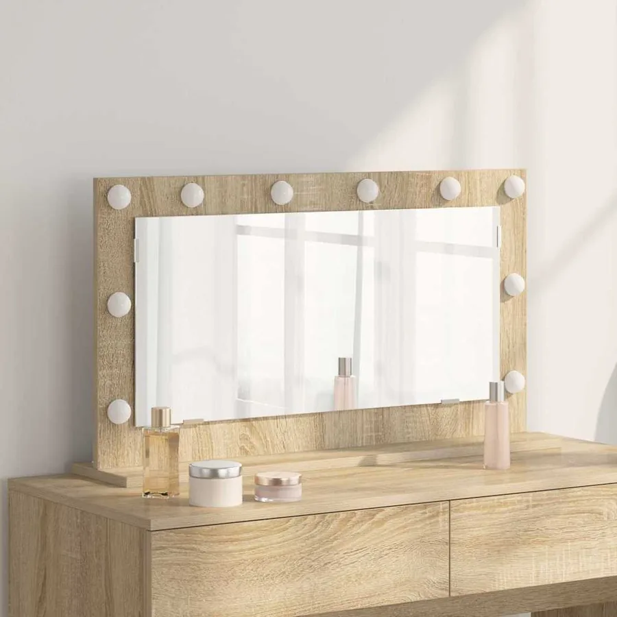 Miroir de vanité Rectangulaire Chêne Sonoma 80 x 45 x 18 cm