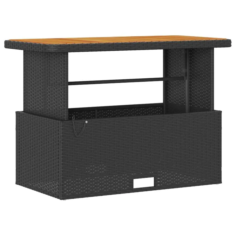 Ensemble de salle à manger pour jardin Noir polyrotin - 5