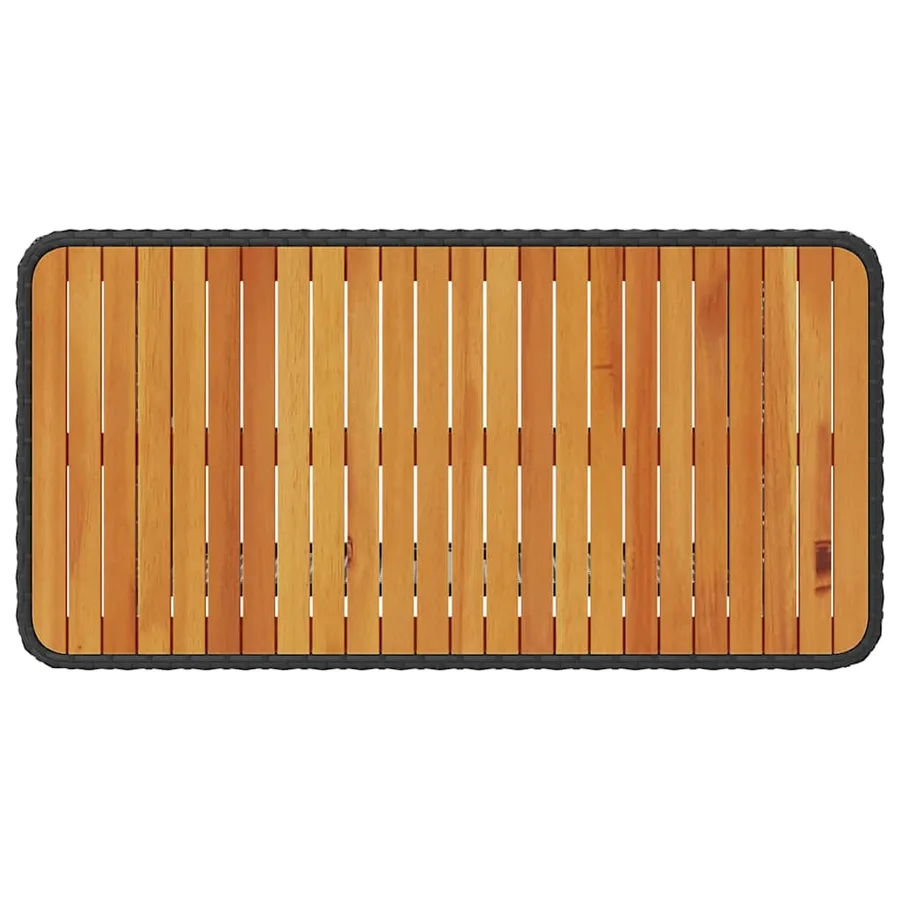 Ensemble de salle à manger pour jardin Noir polyrotin - 9