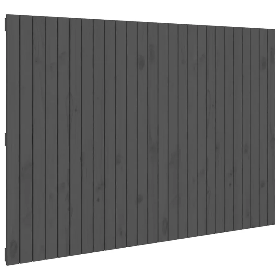 Tête de lit murale Gris 166x3x110 cm Bois massif de pin - 2