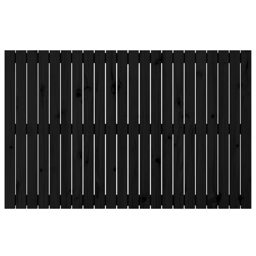 Tête de lit murale Noir 140x3x90 cm Bois massif de pin - 4