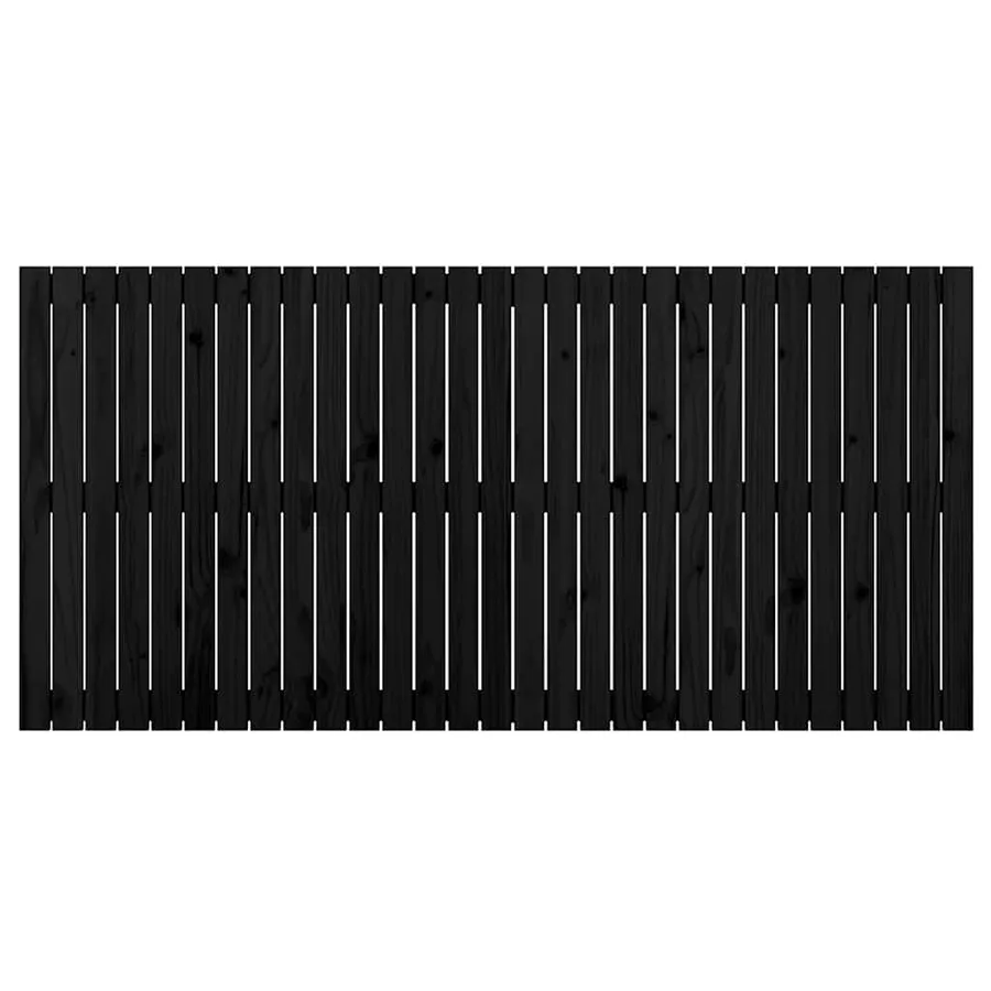 Tête de lit murale Noir 185x3x90 cm Bois massif de pin - 3