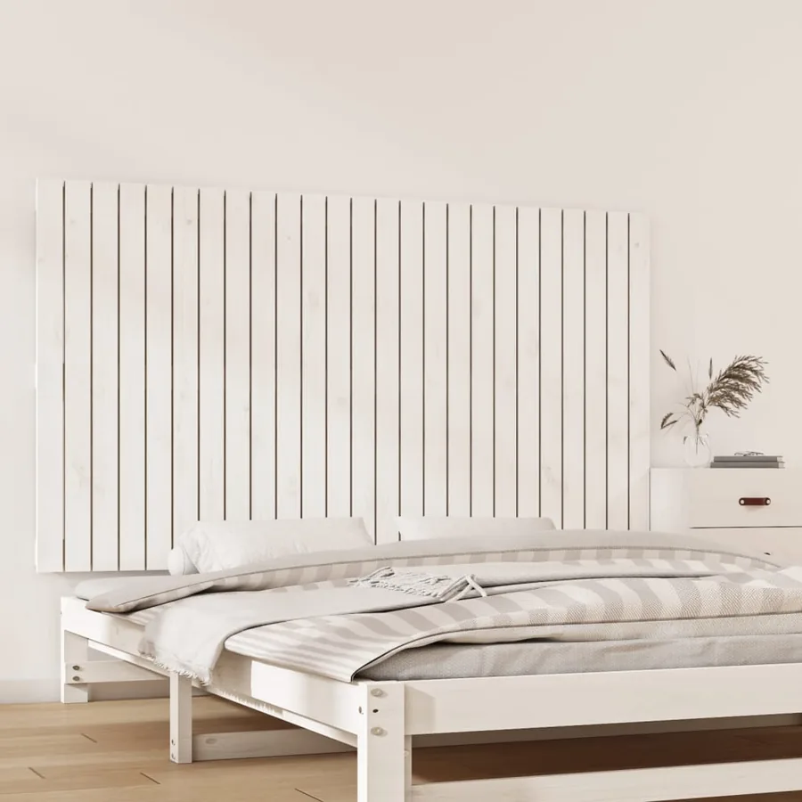 Tête de lit murale Blanc 159,5x3x90 cm Bois massif de pin