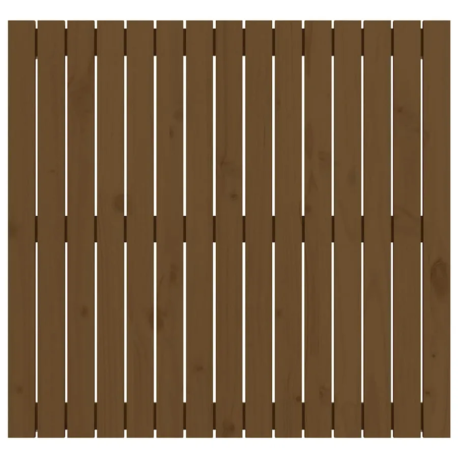 Tête de lit murale Marron miel 95,5x3x90 cm Bois massif de pin - 4
