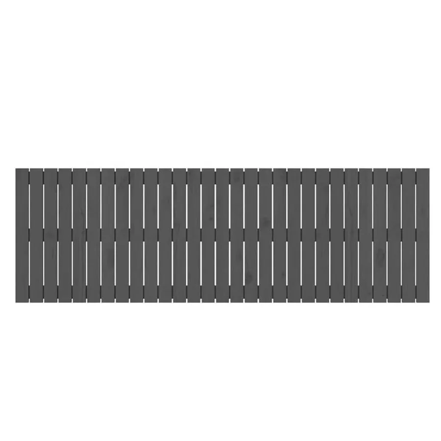Tête de lit murale Gris 185x3x60 cm Bois massif de pin - 4