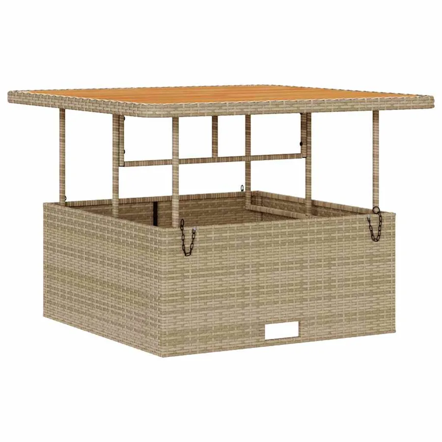 Ensemble de salle à manger pour jardin Beige polyrotin - 6