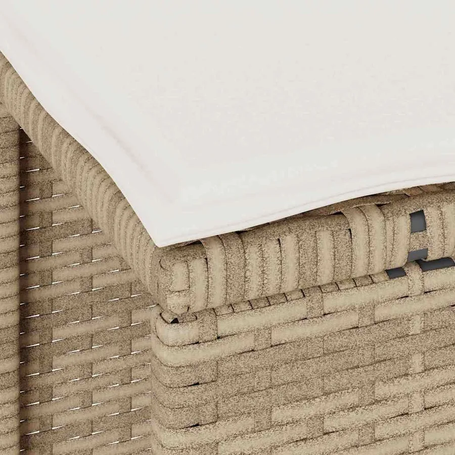 Ensemble de salle à manger pour jardin Beige polyrotin - 8