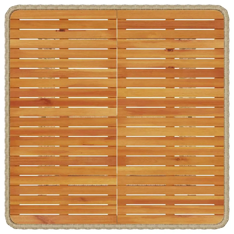 Ensemble de salle à manger pour jardin Beige polyrotin - 9