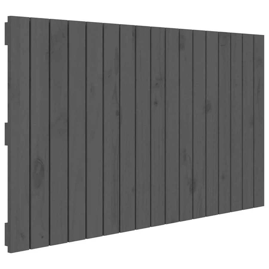 Tête de lit murale Gris 108x3x60 cm Bois massif de pin - 2