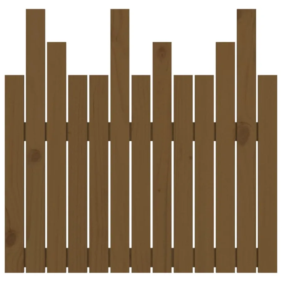 Tête de lit murale Marron miel 82,5x3x80 cm Bois massif de pin - 5