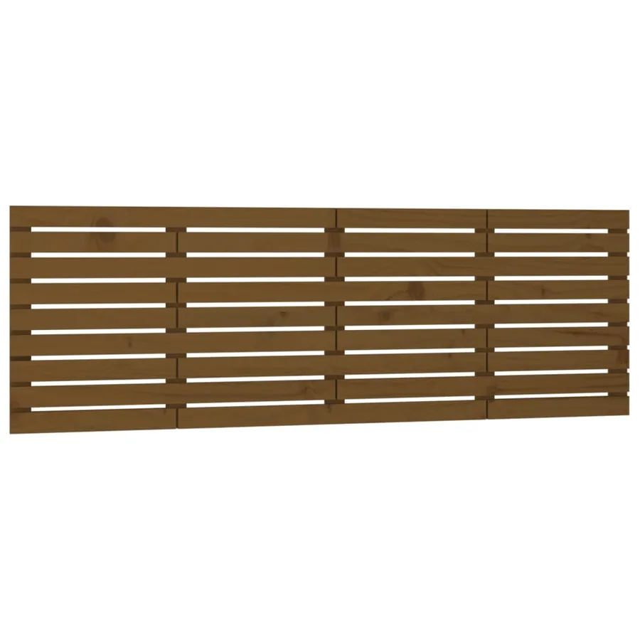 Tête de lit murale Marron miel 206x3x63 cm Bois massif de pin - 2