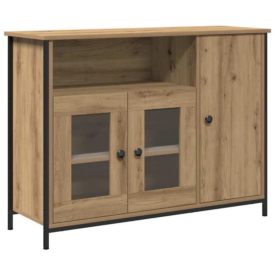 Buffet Chêne artisanal 100 x 35 x 75 cm - 2