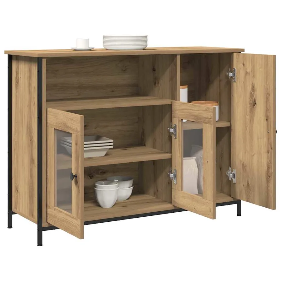 Buffet Chêne artisanal 100 x 35 x 75 cm - 3