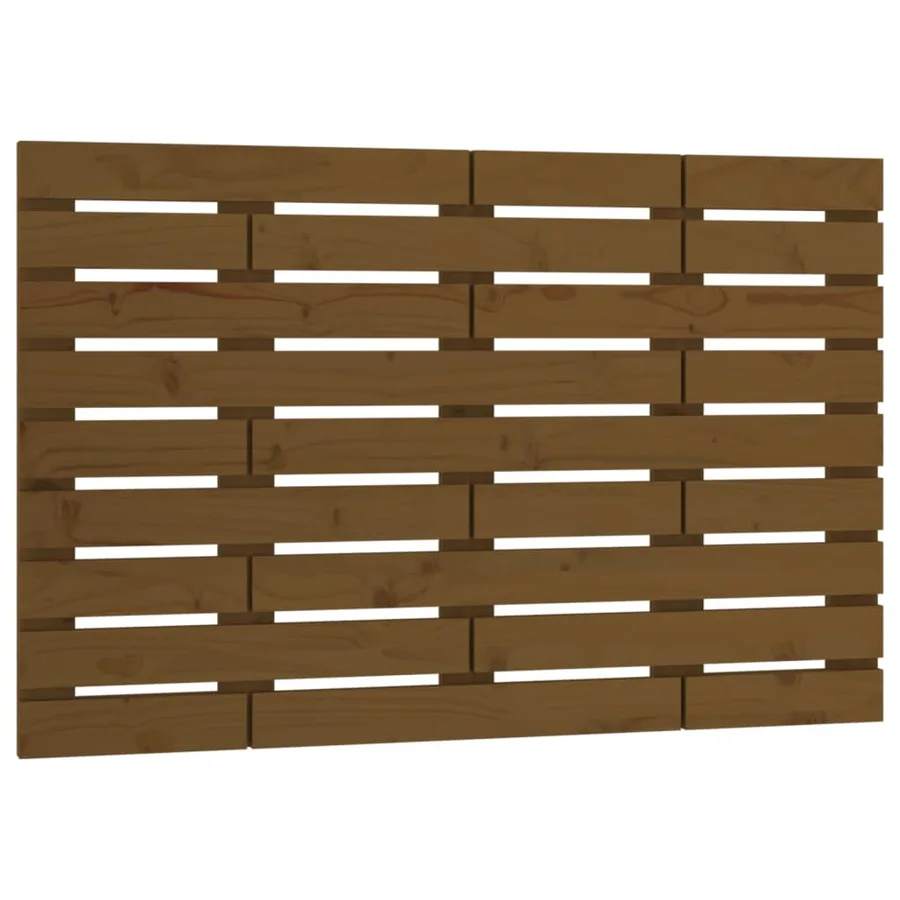 Tête de lit murale Marron miel 106x3x63 cm Bois massif de pin - 2