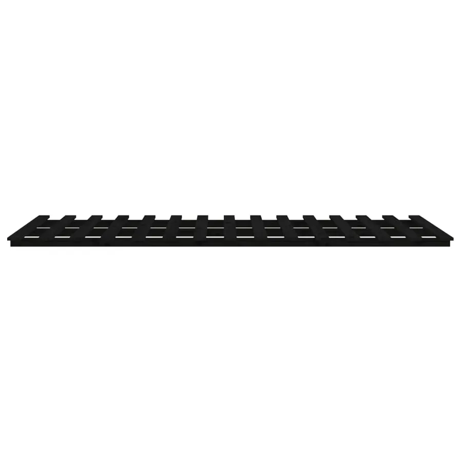 Cadre de lit sans matelas noir 75x190 cm bois de pin massif - 6