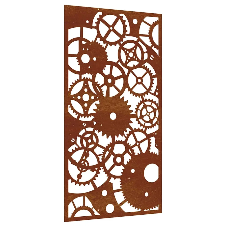 Décoration murale jardin 105x55 cm design de roue dentée - 2