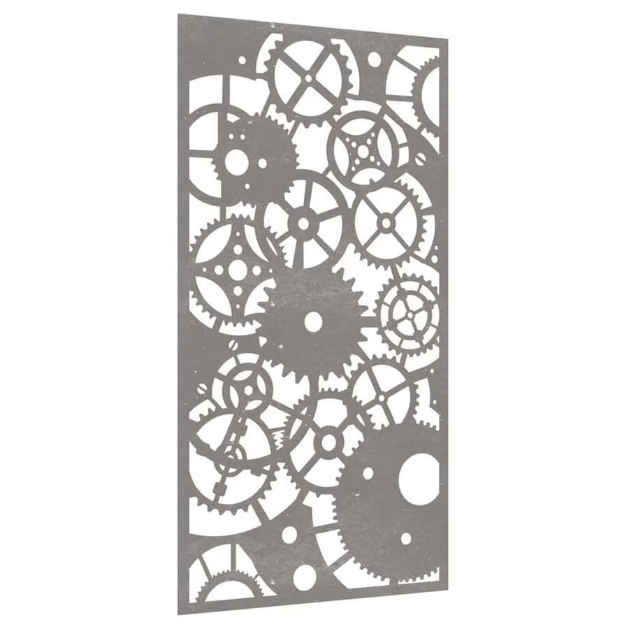 Décoration murale jardin 105x55 cm design de roue dentée - 3