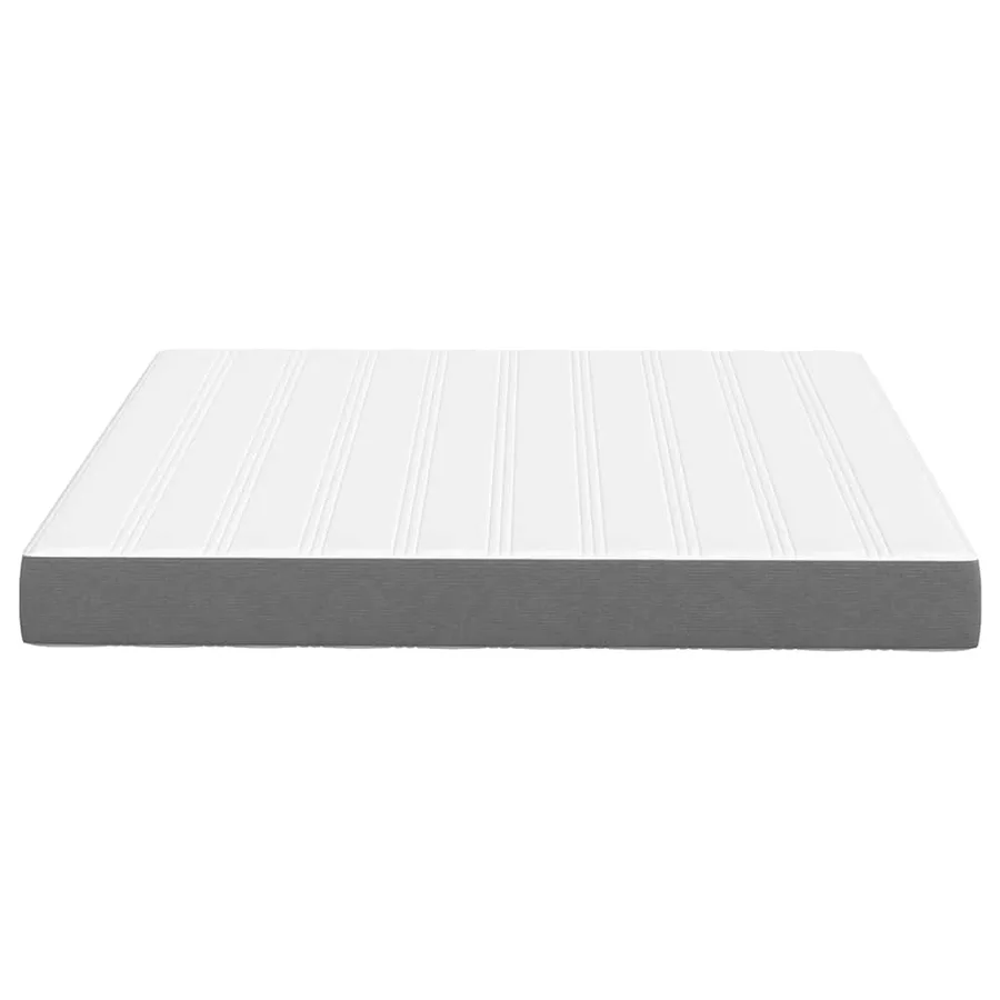 Matelas de Lit avec matelas Gris clair 180 x 200 cm tissu - 5