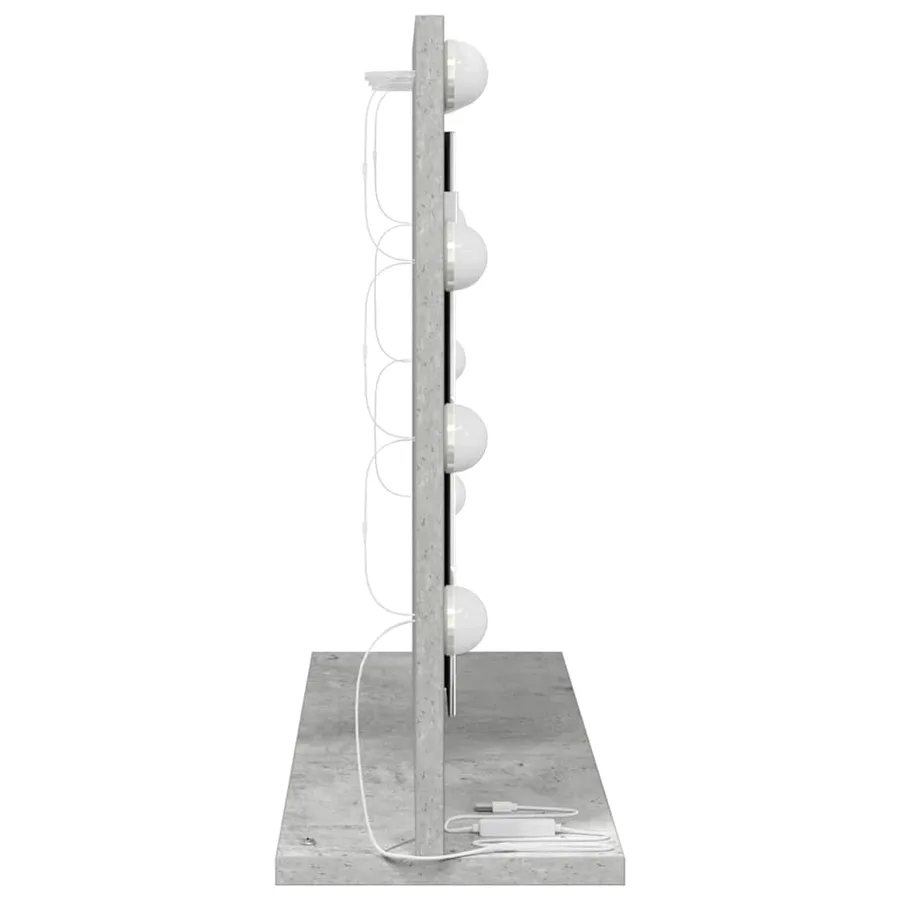 Miroir de vanité Rectangulaire Gris béton 60 x 45 x 18 cm - 5