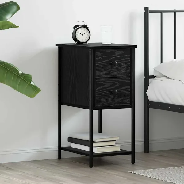 Cabinet de chevet Chêne noir 32 x 42 x 70 cm Bois d'ingénierie