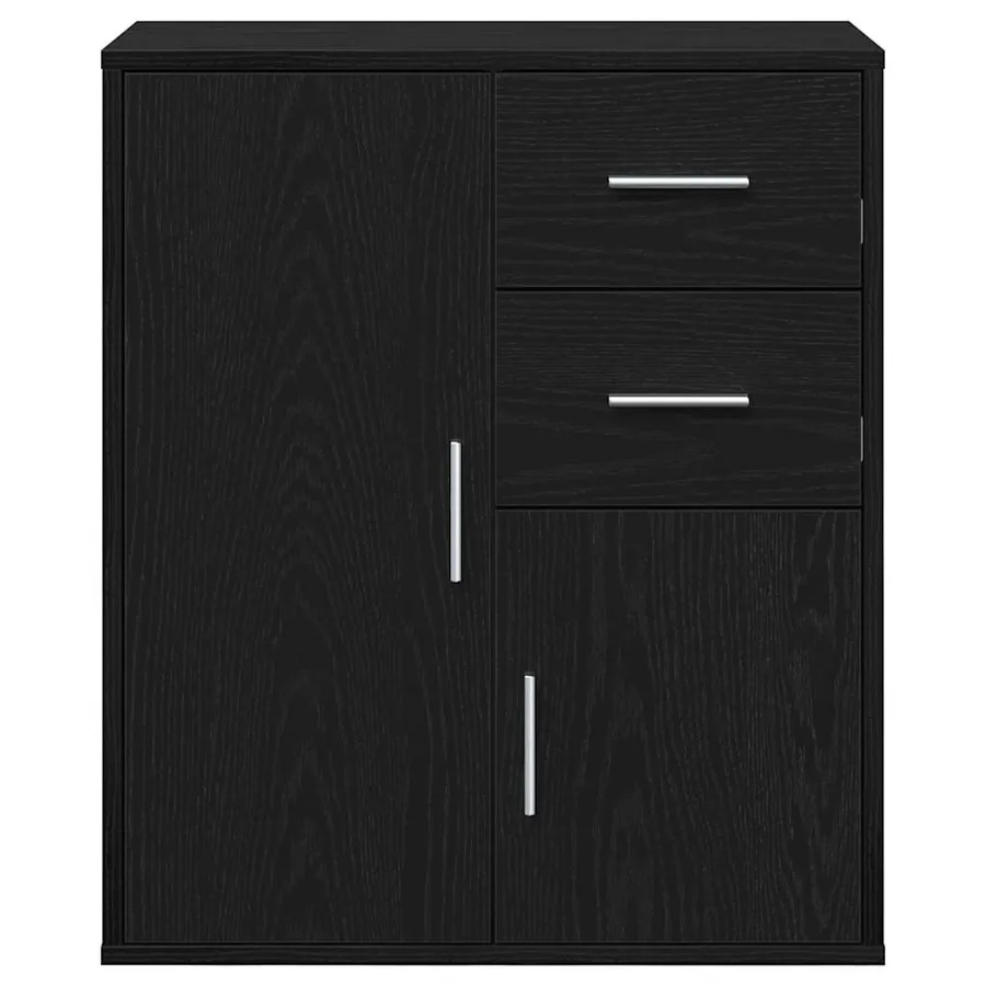 Buffet avec tiroir Chêne noir 60 x 31 x 70 cm Bois d'ingénierie - 6