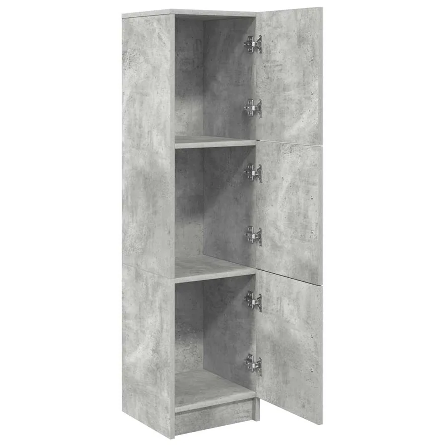 Haut Armoire Gris béton 31.5 x 32 x 122.5 cm - 5