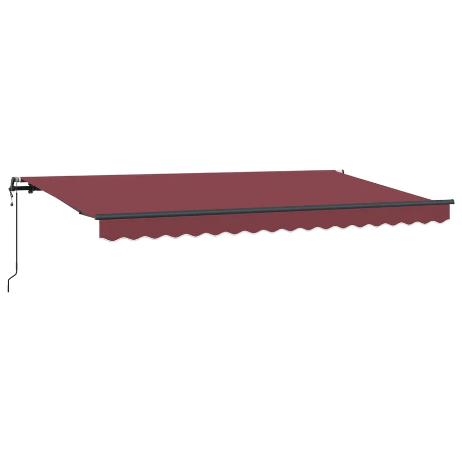 Auvent Rétractable Bordeaux 400 x 200 cm tissu - 2