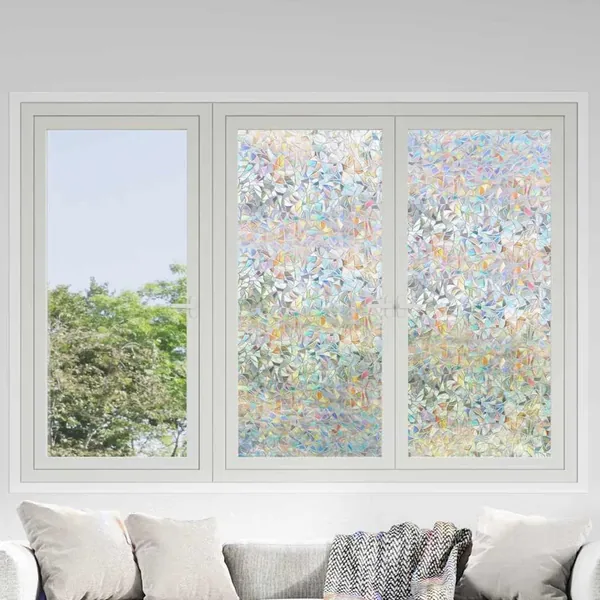Film de fenêtre statique Transparent 90 x 2000 cm PVC