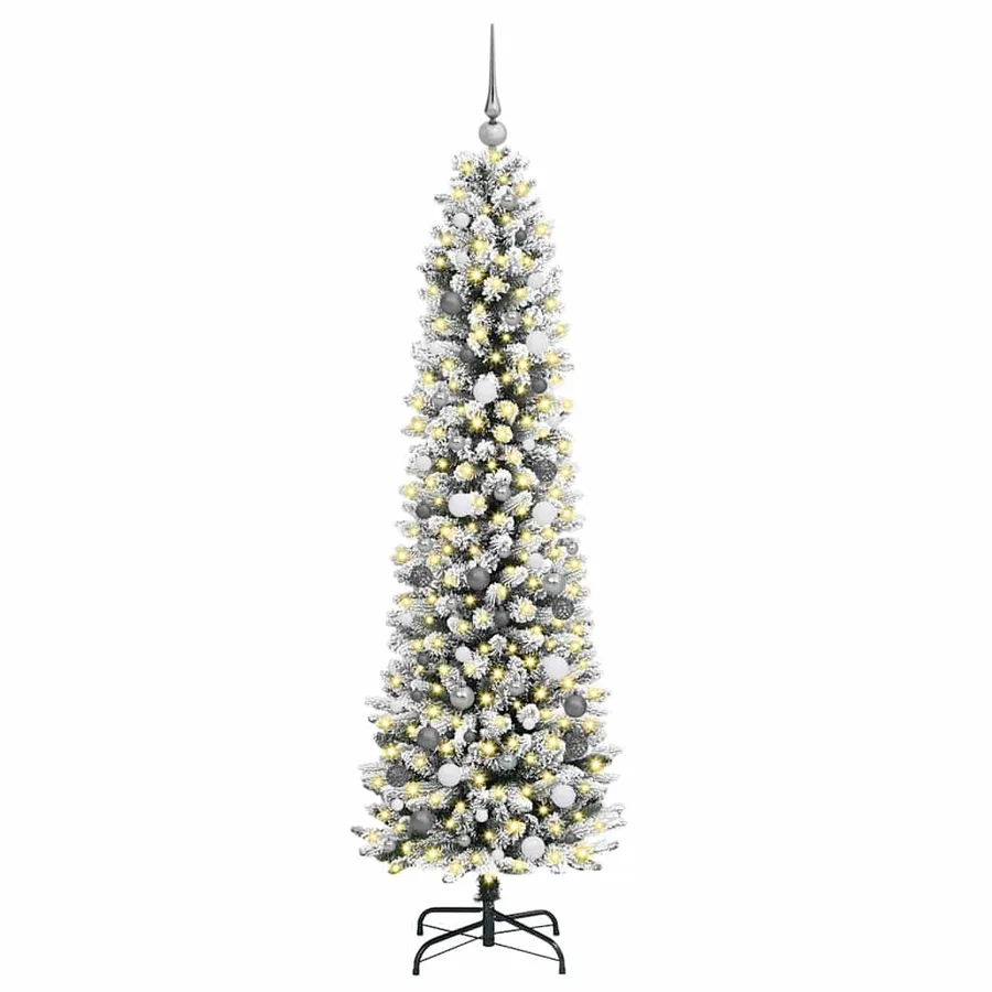 Sapin de Noël artificiel Blanc 210 cm PVC, métal et plastique - 3