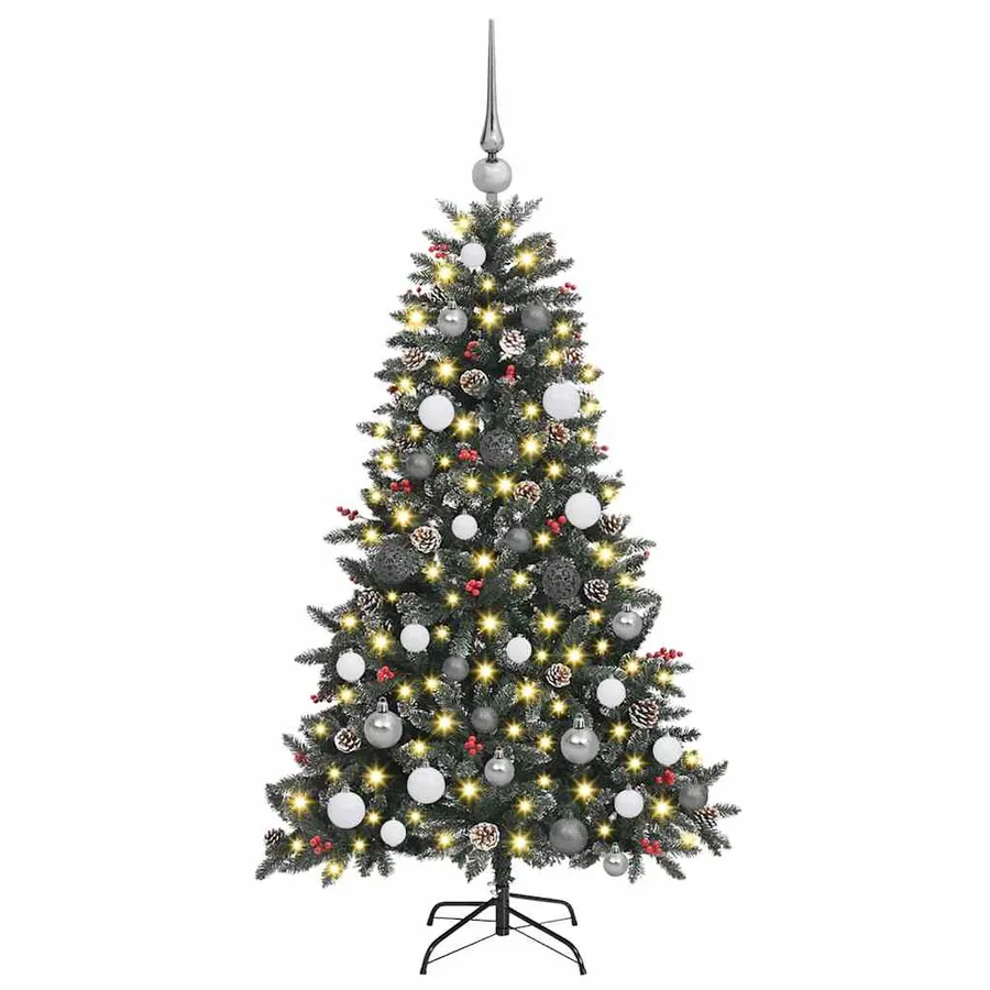 Sapin de Noël artificiel Vert 150 cm PVC, plastique et acier - 3