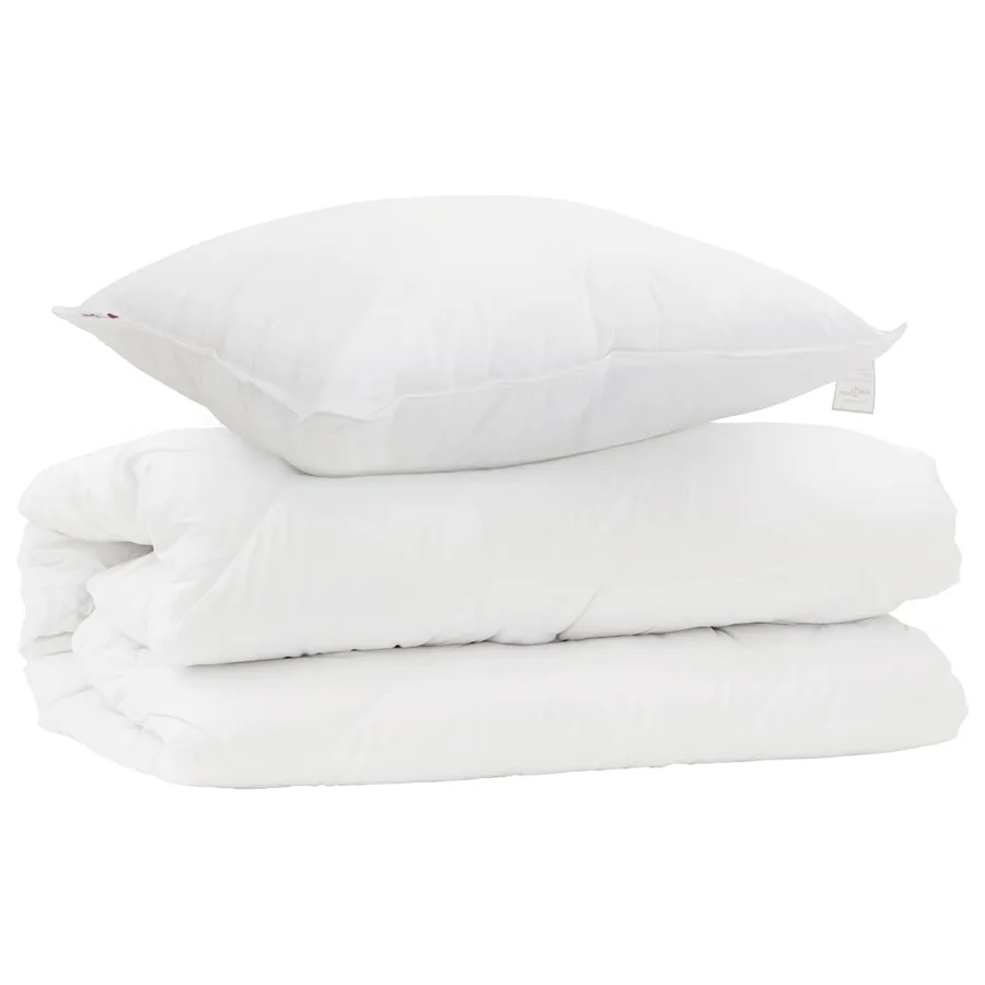 Ensemble de Duvet avec oreiller 2 pcs Blanc Microfibre - 2