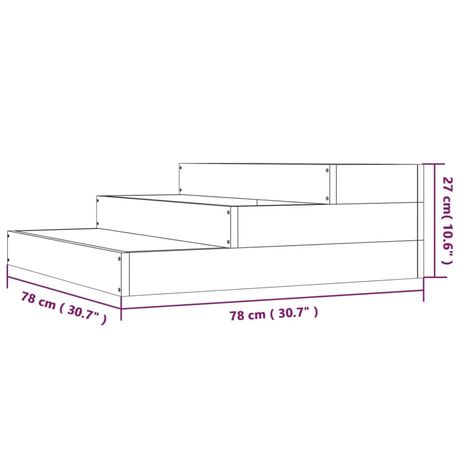 Jardinière 78x78x27 cm Bois de douglas massif - 7
