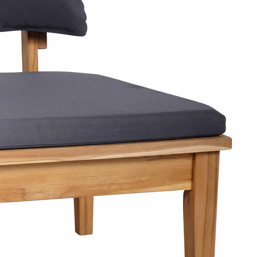 Ensemble banc et table de jardin 2 pcs Gris et marron - 11