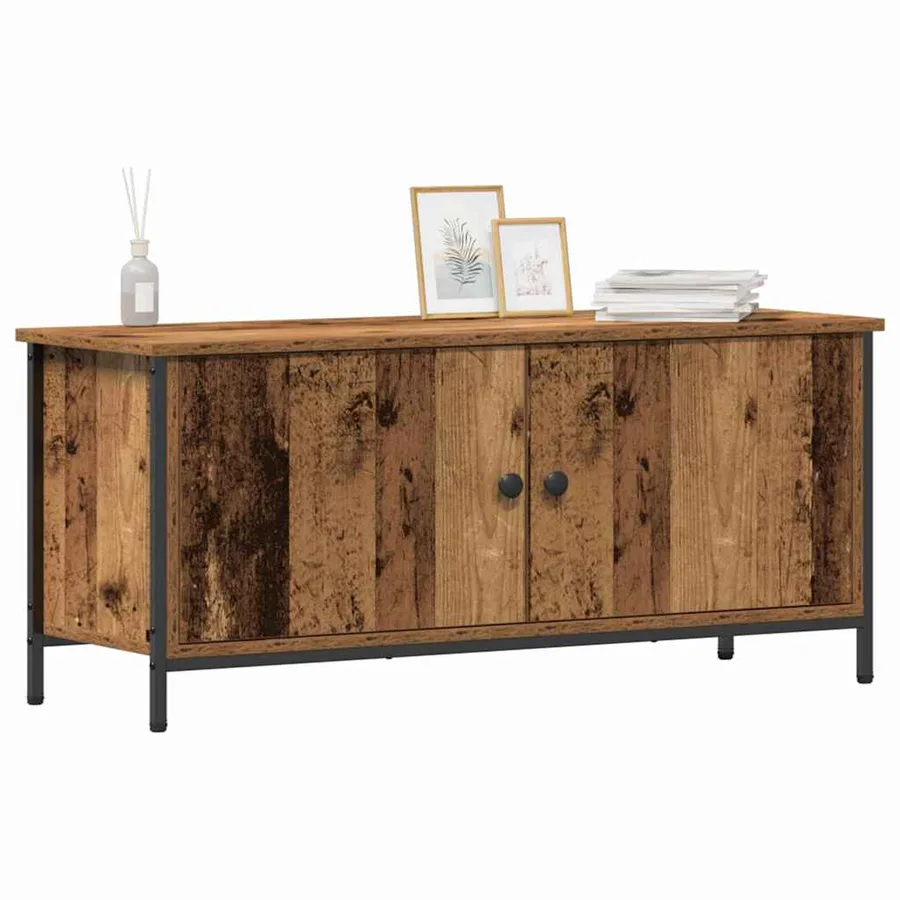 Meuble TV Bois Ancien 100 x 35 x 45 cm Bois d'ingénierie - 3