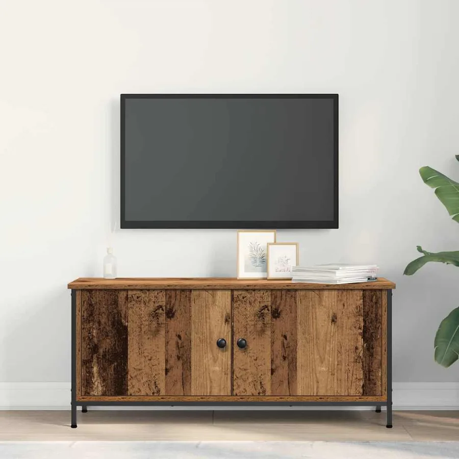 Meuble TV Bois Ancien 100 x 35 x 45 cm Bois d'ingénierie - 4